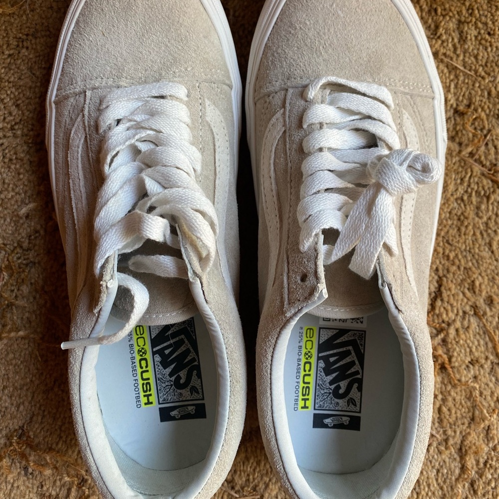 Vans Cream Canvas Sneakers